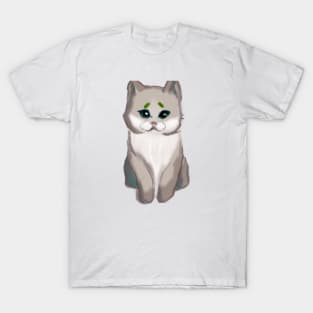 Cute Cat Drawing T-Shirt